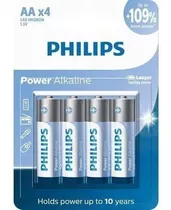 Pilha Aa Alcalina Philips Power Pack C/4 Pilhas Original