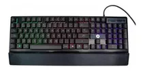 Teclado Gamer Pc Tkot Tk-t500 Semi Mecanico Rgb Usb Negro Español