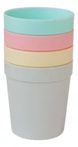 Kit 4 Copos Para Alimentação Infantil 200ml - Sana Babies Cor Rosa Pastel