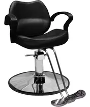 Silla Barbero Estetica Salon Estilista Hidraulico Girtatoria Color Negro Forma De La Base Redonda Tipo De Respaldo Reclinable