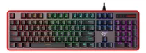 Teclado Gamer Mecânico Havit Kb-870l Rgb Preto