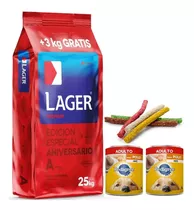 Lager Adulto 22k+2kg Y Pate Primocao 300g Con Snacks