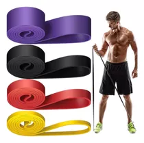 Set De 4 Bandas De Resistencia Bandas Elásticas Crossfit Gym