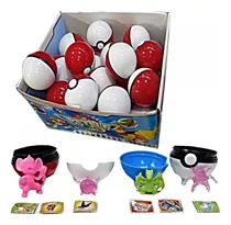 Caja Pokebolas Pokemon Muñecos Sorpresas X 24 7cm Colección 