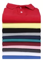 Kit 10 Camisas Masculina Gola Polo Em Tecido Piquet