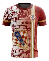 Camisa Camiseta Croácia Seleção Personalizada Quebrada
