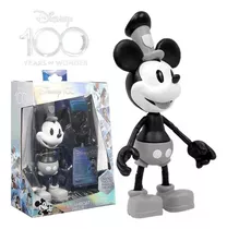 Boneco Mickey Mouse Disney 100 Anos Steamboat Preto E Branco