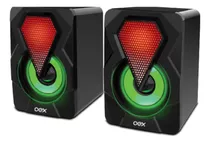 Caixa De Som Pc Speaker Rainbow Led Sk201usb P2 Novo - Oex 