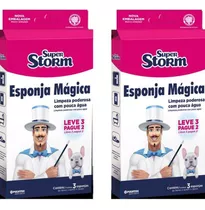 Kit Esponja Mágica Super Storm - Leve 6 Pague 4 C/ Nfe