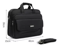 Pasta Bolsa De Ombro Executiva Notebook Maleta Social Luxo Cor Preto