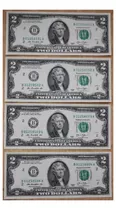 Billetes Dos Dolares Estados Unidos 2013 4 Billetes Usa 2$