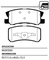 Juego Pastillas De Freno Traseras Litton Montero Sport