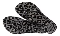 Ojotas Havaianas Originales Slim Animals Mujer Acero