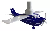 Luminária Infantil Pendente - Avião Azul