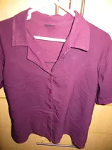 Blusa Morada Tipo Saco Corto Usado Talla L