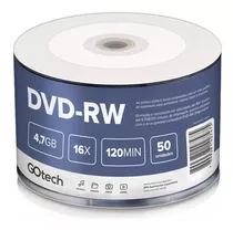 Mídia Dvd-rw 4,7gb Go Tech 10 Unidades