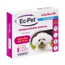 Ec Pet 0,67ml Chemitec Antipulgas E Carrapatos Cães Até 10kg