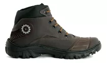 Bota Motociclista Coturno Masculina Original Marrom De Moto