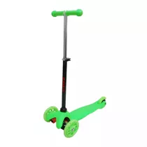 Scooter Monopatín Niño Niña Regulable Luces Led Freno Color Verde