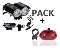 Pack Linterna Bicicleta 2400 Lum Frontal Walee + Luz Trasera