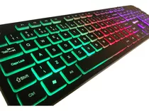 Teclado Gamer Pc Com Luz De Led Rgb Teclas Chocolate Macias