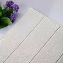 Revestimiento Autoadhesivo 3d Blanco Símil Madera 70x70 