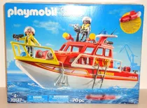 Playmobil City Action 70147 Barco Bombero Con Motor A Pila