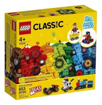 Blocos De Montar Legoclassic Bricks And Wheels 653 Peças Em Caixa