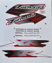 Jogo De Faixas Adesivo Honda Xr250 Tornado Vermelha Ano 2001