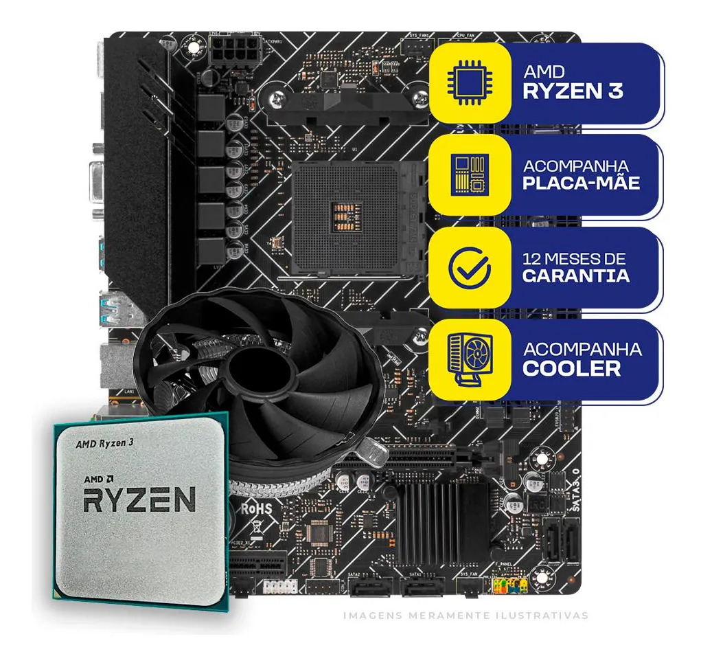 Kit Ryzen 3 3200g | Mercado Livre