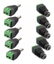 Pack 5 Par Conector Dc Macho Hembra 