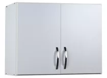 Alacena 2 Puertas 80 Cm Blanca Mueble Organizador Cocina 