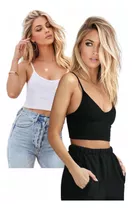 Promo Tops Musculosas Pack X 2 Básicas Mora* Chuva Ropa