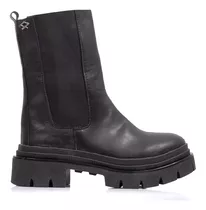 Bota Caña Media De 19 Cm, Mujer, Base Borcego