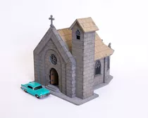 Diorama Igreja Medieval - Escala 1/64 Kit Mdf