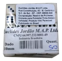 Jogo De Dado 10mm (1cm) 50 Unid. - Euclides Jordão C/ Nfe