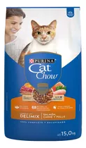 Cat Chow Defense Plus Alimento Para Gato Sabor Salmon Carne Y Pollo 15kg