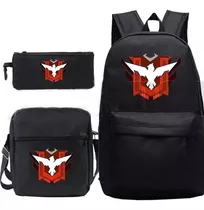 Mochila Free Fire Garena Para Niños, Juego De D, 3 Piezas