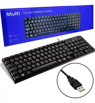 Teclado Básico Para Pc Multilaser Português Brasil Preto