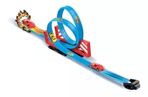 Pista Looping 360 Lançador Carrinho Tipo Hotwheels 14 Pçs Cor Colorido