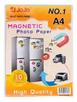 Papel Fotográfico Magnetico Glossy Imantado 10 Hojas A4 Jojo