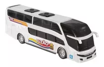 Carrinho De Brinquedo Mini Busão Ônibus Bs Toys Branco