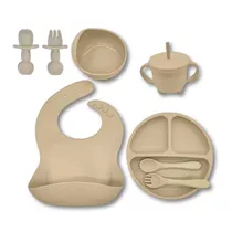 Kit C/ 8 Alimentação De Silicone Bebe Introdução Alimentar