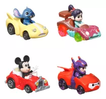 Hot Wheels Racerverse Vehículo Pack 4 Personajes Disney Hero