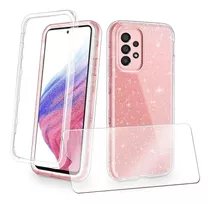 Kit Mica Cristal+ Funda Para Samsung Rigida Tres Pieza Mujer