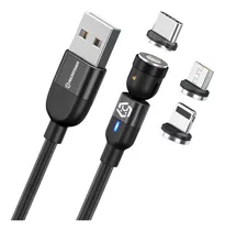 Cable Usb Magnetico 3en1  540° Rotate Magnetic 