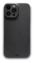 Para iPhone 15 Pro Capa Carbono Kevlar Fina Premium Luxo 6.1