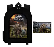 Combo Mochila Reforzada Urbana + Cartuchera Jurassic World