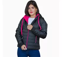 Campera Inflable De Mujer Impermeable Con Polar Oferta 