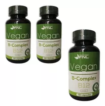 B Complex Vegan B 12 270 Caps 90 Caps C/u Multivitaminico 